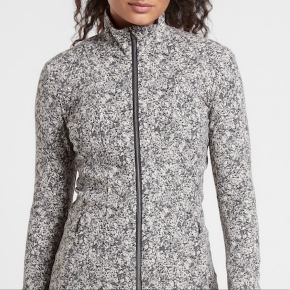 NWT Athleta Shanti Jacket Moonflower Black Size M
